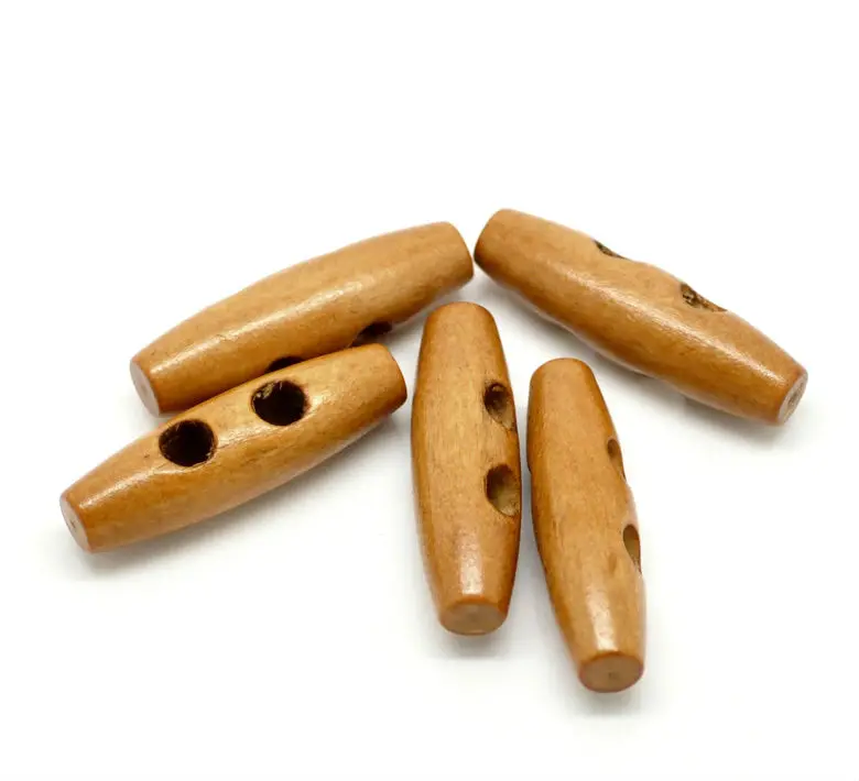 50PCs 2 Holds Wood Sewing Horn Toggle Buttons Cloth Button Cloth Accessories 40x12mm
50PCs 2 Holds Wood Sewing Horn Toggle Buttons Cloth Button Cloth Accessories 40x12mm