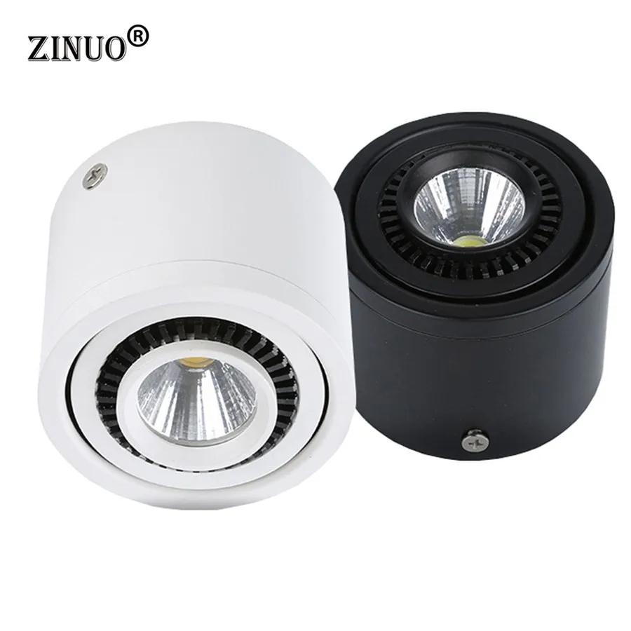 ZINUO 5W Surface Mounted LED Downlight, Adjustable COB Led Ceiling Downlight, White/Black AC85-265V Spot Light With Led Driver
ZINUO 5W Surface Mounted LED Downlight, Adjustable COB Led Ceiling Downlight, White/Black AC85-265V Spot Light With Led Driver
