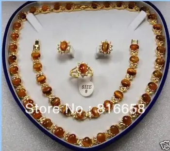 Free shipping@@Beautiful jewelry Tiger's Eye necklace bracelet earring ring set (30%)
Free shipping@@Beautiful jewelry Tiger's Eye necklace bracelet earring ring set (30%)
