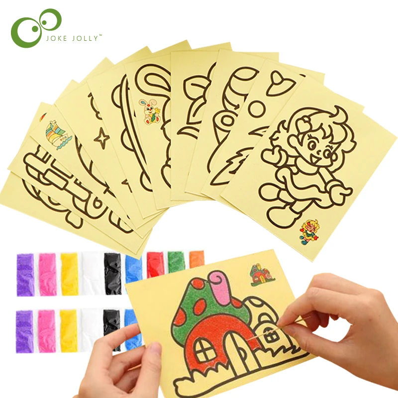 5Sets Kids Color Sand Painting + 2Pcs Additional 9 Color Painting Sand Drawing Toys Art Crafts Education Toys for Kids GYH
5Sets Kids Color Sand Painting + 2Pcs Additional 9 Color Painting Sand Drawing Toys Art Crafts Education Toys for Kids GYH
