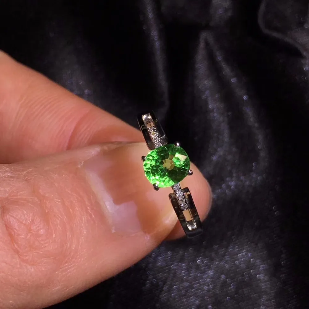 Fine Jewelry Real 18K White Gold 100% Natural Unheat 0.75ct Tsavorite Gemstones 18k Tsavorites Diamonds Female Wedding Rings
Fine Jewelry Real 18K White Gold 100% Natural Unheat 0.75ct Tsavorite Gemstones 18k Tsavorites Diamonds Female Wedding Rings