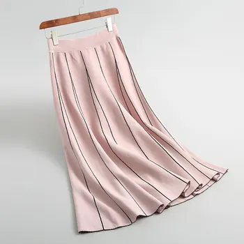 2019 Women Knitting A-Line Skirt Stretch High Waist Vintage Women Pink Winter Long Skirt Good Quality Faldas Jupe Femme Saia
2019 Women Knitting A-Line Skirt Stretch High Waist Vintage Women Pink Winter Long Skirt Good Quality Faldas Jupe Femme Saia