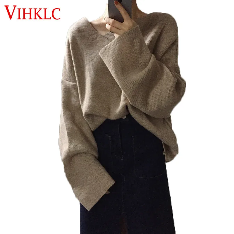 Retro Chic Autumn Winter 2018 New Pullovers Solid Color Loose Korean Version Wild Irregular Sweater Knit Students Women X88
Retro Chic Autumn Winter 2018 New Pullovers Solid Color Loose Korean Version Wild Irregular Sweater Knit Students Women X88
