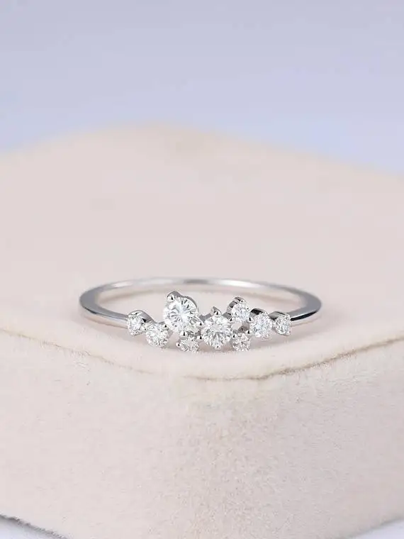 MYRAY Cluster Diamonds Solid 14k White Rose Yellow Gold Wedding Band Engagement Ring Women Bridal Set Anniversary Gift Stacking
MYRAY Cluster Diamonds Solid 14k White Rose Yellow Gold Wedding Band Engagement Ring Women Bridal Set Anniversary Gift Stacking