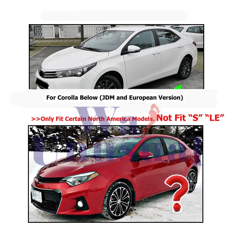 WANUSUAL 4pcs Flaps Fender For Toyota Corolla 2014 2015 2016 2017 Mud Flaps Splash Guard Fender Mudguard 1 7