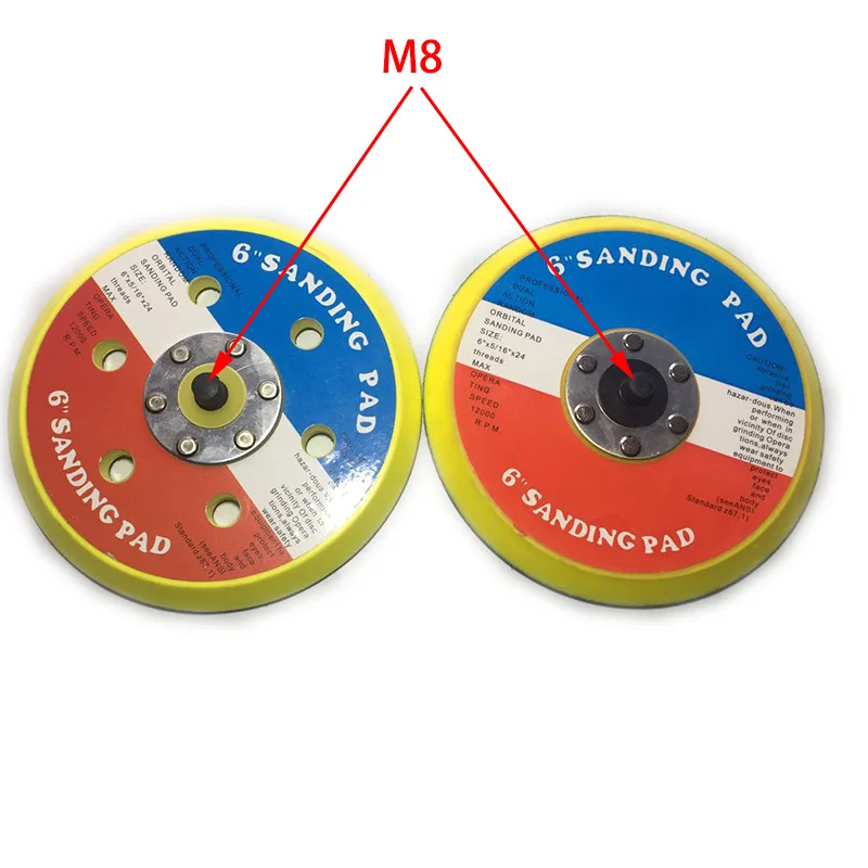 1PCS 6 inch 150mm M8 Sanding Pad/Polishing Pad Pneumatic grinding machine tray Pneumatic Polishing plate For Air Sander
1PCS 6 inch 150mm M8 Sanding Pad/Polishing Pad Pneumatic grinding machine tray Pneumatic Polishing plate For Air Sander