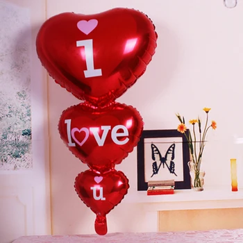 1pc 96*50cm 3 Heart Shape Letter I LOVE YOU Foil Balloon Aluminum Baloon Valentine's Day Wedding Party Bedroom Decoration
1pc 96*50cm 3 Heart Shape Letter I LOVE YOU Foil Balloon Aluminum Baloon Valentine's Day Wedding Party Bedroom Decoration