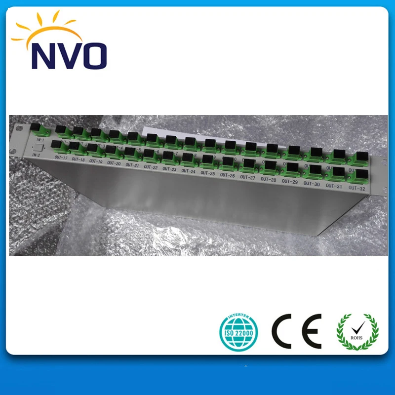 19'' 1U Rack Mount Optical PLC Splitter 1*32 with PLC Splitter and SC/APC Connector
19'' 1U Rack Mount Optical PLC Splitter 1*32 with PLC Splitter and SC/APC Connector