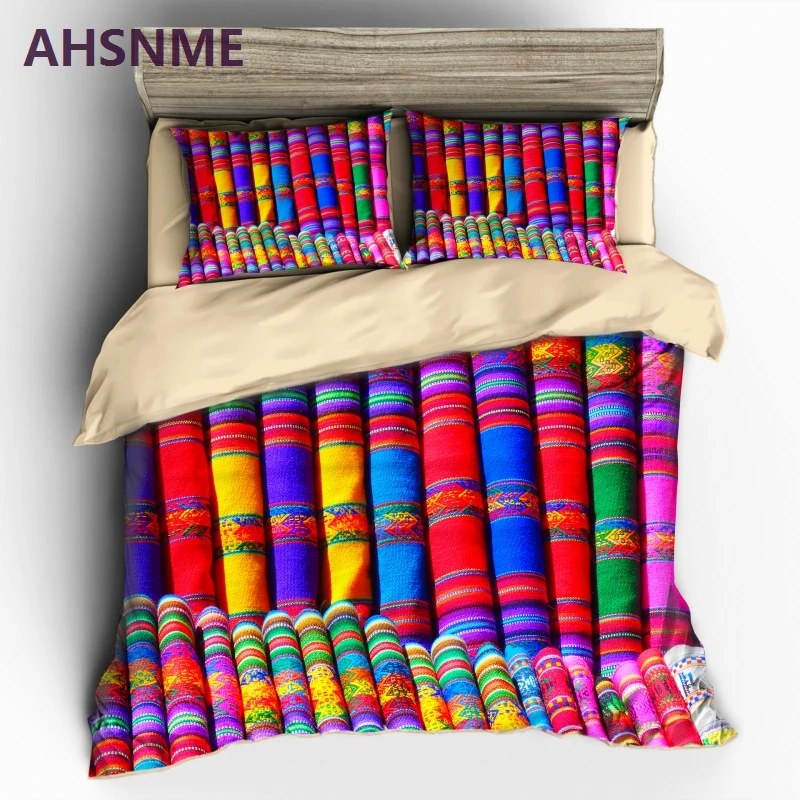 AHSNME Coloured Fabric Pattern Bedding set Bohemia Quilt Cover High-definition Print Home Textiles Adapts multi-country size EU
AHSNME Coloured Fabric Pattern Bedding set Bohemia Quilt Cover High-definition Print Home Textiles Adapts multi-country size EU