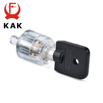 

KAK Seven Core Plum Lock Cylinder Transparent Visible Pick Cutaway Practice View Padlock Training Skill For Locksmith Hardware