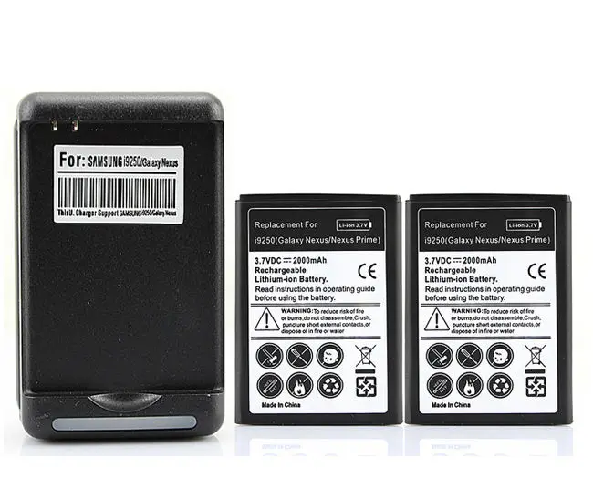 2 x 2000mAh i9250 Replacement Battery+USB Wall Charger for Samsung Galaxy Nexus i9250 for Nexus Prime i9250 Phone Spare Batteria
2 x 2000mAh i9250 Replacement Battery+USB Wall Charger for Samsung Galaxy Nexus i9250 for Nexus Prime i9250 Phone Spare Batteria