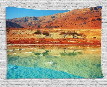 Landscape Tapestry by Dead Sea Salt Shore in Israel Mountains Desert Scenic Photo Wall Hanging for Bedroom Living Room
Landscape Tapestry by Dead Sea Salt Shore in Israel Mountains Desert Scenic Photo Wall Hanging for Bedroom Living Room