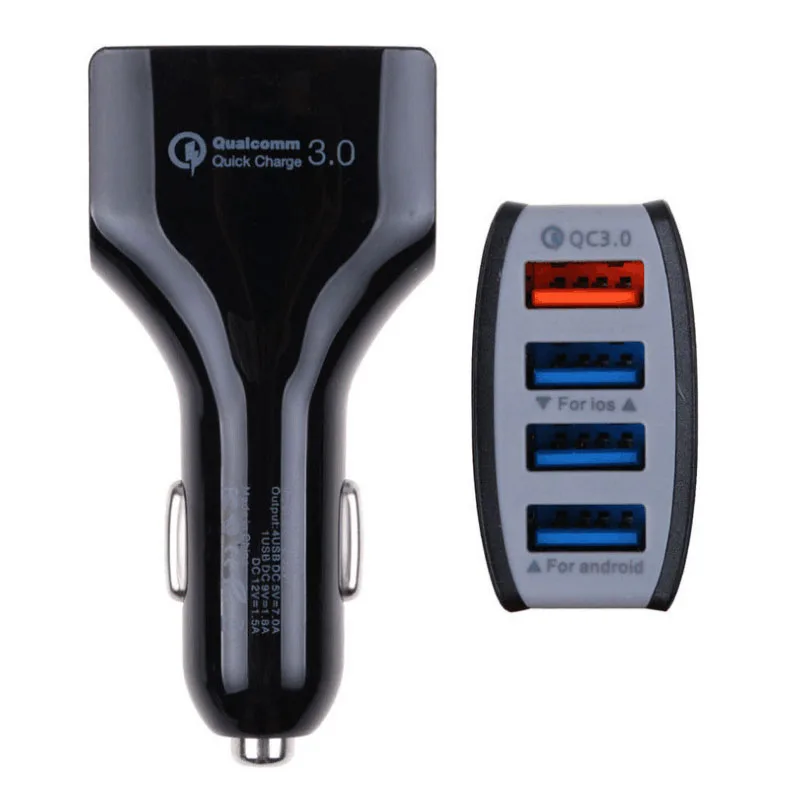 Quick Charge 3.0 Car Charger 4-Port Fast Charging Phone Charger Adapter in Car For iPhone X 7 8 Plus Samsung S8 S9 Smart Phones
Quick Charge 3.0 Car Charger 4-Port Fast Charging Phone Charger Adapter in Car For iPhone X 7 8 Plus Samsung S8 S9 Smart Phones