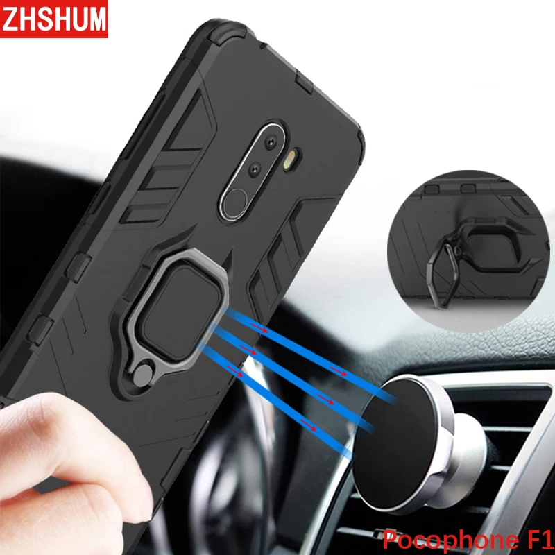 Hybrid Armor Finger Ring Case for Xiaomi Pocophone F1 Bumper Silicone Car Hard Bracket Case 360 Full Back Cover For Poco F1 F 1
Hybrid Armor Finger Ring Case for Xiaomi Pocophone F1 Bumper Silicone Car Hard Bracket Case 360 Full Back Cover For Poco F1 F 1
