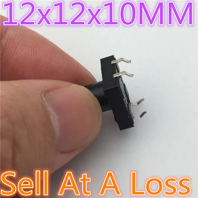 

30pcs 12x12x10MM 4PIN Tactile Tact G87 Push Button Micro Switch Self-reset DIP Top Copper High Quality Sell At A Loss USA