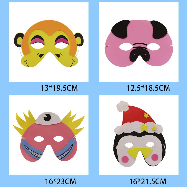 FANLUS High Quality, Comfortable 12 Assorted Foam Animal Party Masks for Birthday Party Favors Dress-Up Costume (6)