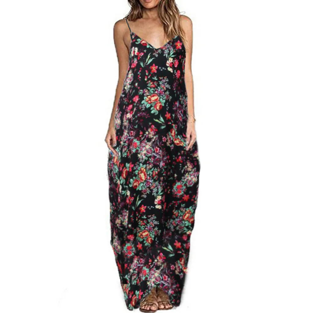 2019 Summer Sexy Women Maxi Floral Sleeveless Long Dress Party vestidos vestido robe femme vestidos de festa vestidos de verano 
2019 Summer Sexy Women Maxi Floral Sleeveless Long Dress Party vestidos vestido robe femme vestidos de festa vestidos de verano