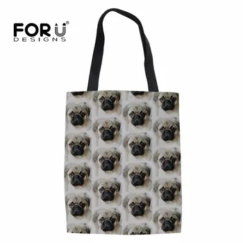 FORUDESIGNS Kawaii Pug Dogs Print Canvas Girls Shopping Bag Women's Handbags Tote Bag Casual Shoulder Bags Reusable Eco-friendly
FORUDESIGNS Kawaii Pug Dogs Print Canvas Girls Shopping Bag Women's Handbags Tote Bag Casual Shoulder Bags Reusable Eco-friendly