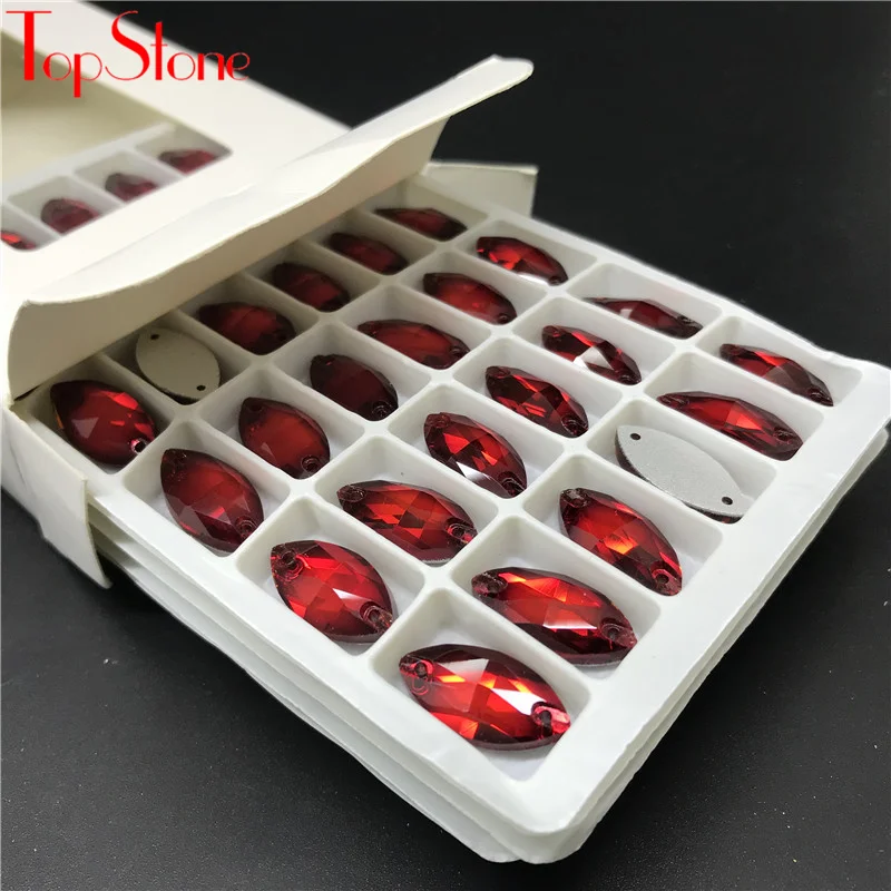 TopStone Siam Navette Sew On Glass Crystal Stone Flatback Marquise Sew on Rhinestone For Dress garment
TopStone Siam Navette Sew On Glass Crystal Stone Flatback Marquise Sew on Rhinestone For Dress garment