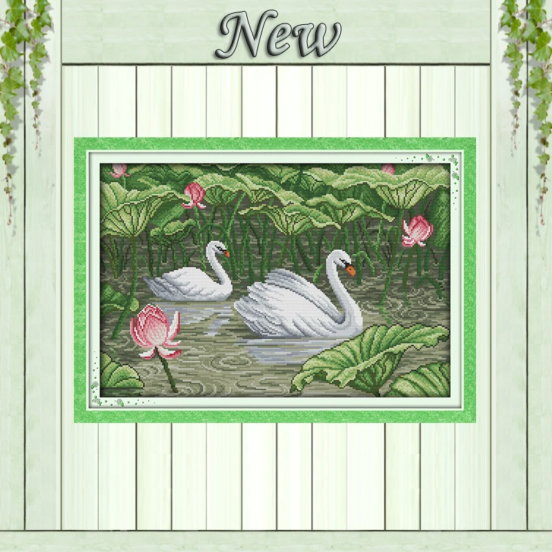 Swans in lotus pond Painting Home Decor Counted Printed on canvas DMC 14CT 11CT DIY Cross Stitch Needlework Kits Embroidery Sets
Swans in lotus pond Painting Home Decor Counted Printed on canvas DMC 14CT 11CT DIY Cross Stitch Needlework Kits Embroidery Sets