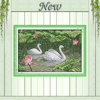 Swans in lotus pond Painting Home Decor Counted Printed on canvas DMC 14CT 11CT DIY Cross Stitch Needlework Kits Embroidery Sets
Swans in lotus pond Painting Home Decor Counted Printed on canvas DMC 14CT 11CT DIY Cross Stitch Needlework Kits Embroidery Sets