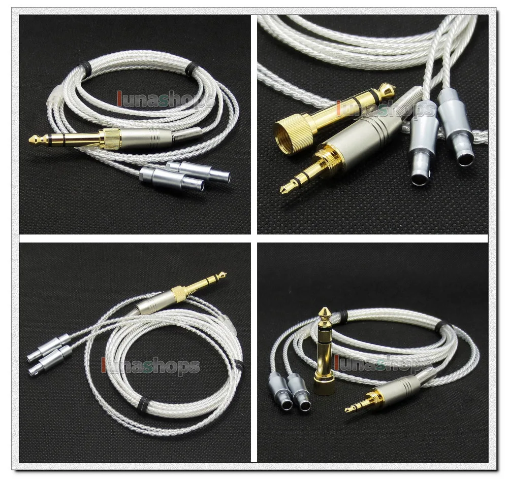 6.5mm 3.5mm PCOCC + Silver Plated Cable for Sennheiser HD800 D1000 HD802 HD802s Headphone Headset LN004729
6.5mm 3.5mm PCOCC + Silver Plated Cable for Sennheiser HD800 D1000 HD802 HD802s Headphone Headset LN004729