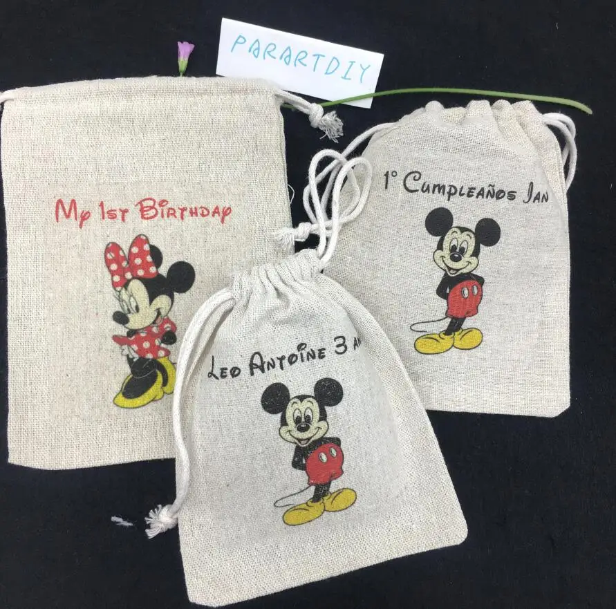 Personalized any cartoon Mouse and minnie kids Birthday school party favor Gift Bags, Baby Shower Baptism gift bags pouches
Personalized any cartoon Mouse and minnie kids Birthday school party favor Gift Bags, Baby Shower Baptism gift bags pouches