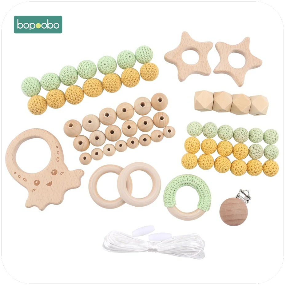 Bopoobo 1Set Wood Beads Octopus Cartoon Crochet Bead DIY Set Original Wooden Teether BPA Free Baby Accessories Jewelry Baby Toys
Bopoobo 1Set Wood Beads Octopus Cartoon Crochet Bead DIY Set Original Wooden Teether BPA Free Baby Accessories Jewelry Baby Toys