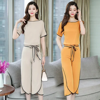 High Waist Batwing Sleeve Women Two Piece Outfits Brief Split Summer Costume Patchwork Fashion Women 2 Piece Set Top And Pants
High Waist Batwing Sleeve Women Two Piece Outfits Brief Split Summer Costume Patchwork Fashion Women 2 Piece Set Top And Pants