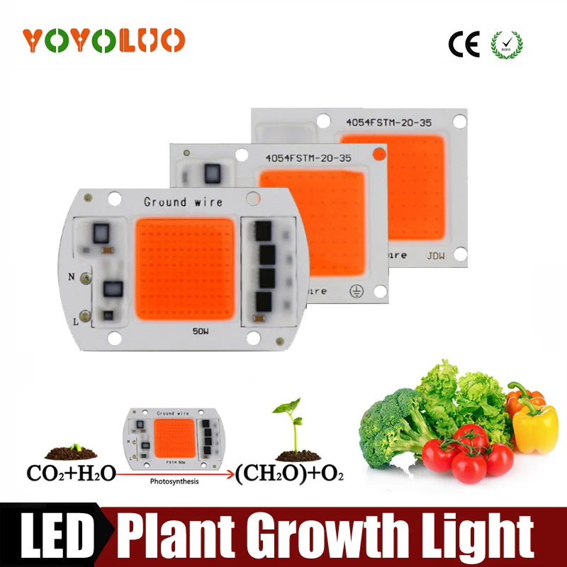 NEW LED Grow Chip Full Spectrum 380nm~780nm 20W 30W 50W Phyto Lamp LED Grow Lights For Seedlings Hydroponics DIY LED Lamp AC220V
NEW LED Grow Chip Full Spectrum 380nm~780nm 20W 30W 50W Phyto Lamp LED Grow Lights For Seedlings Hydroponics DIY LED Lamp AC220V