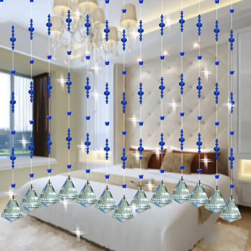 Crystal Glass Beads Rope Curtain Home Party Decor Living Room