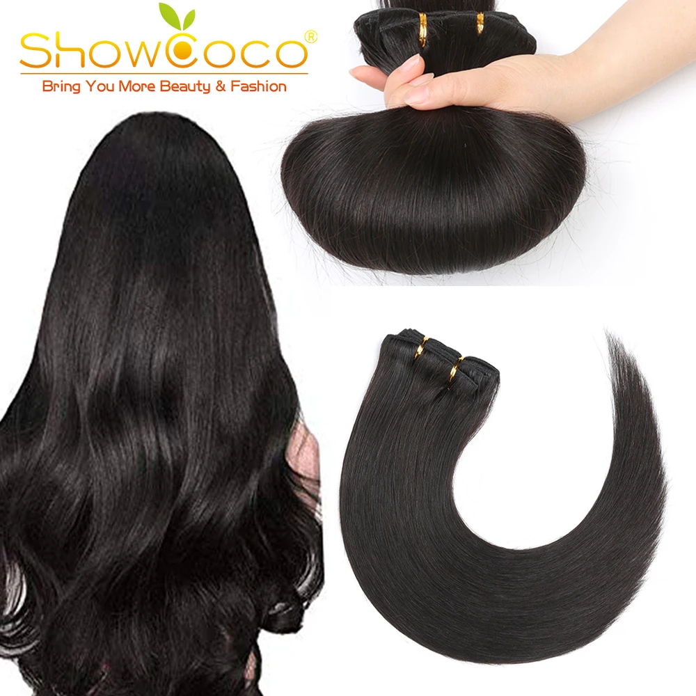 ShowCoco Natural Hair Clip ins Human Hair Silky Straight Real 7pieces set Remy Virgin Brazilian Clip in Extensions
ShowCoco Natural Hair Clip ins Human Hair Silky Straight Real 7pieces set Remy Virgin Brazilian Clip in Extensions