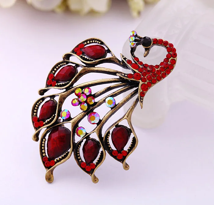H:HYDE Elegant Trendy Red Crystal Stone Peacock Brooch Pin Fine Jewelry For Women Gift
H:HYDE Elegant Trendy Red Crystal Stone Peacock Brooch Pin Fine Jewelry For Women Gift