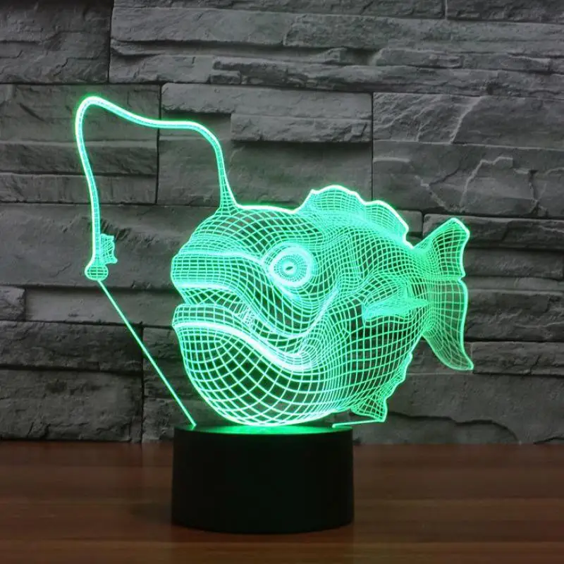 Lantern Fish 3d Lamp 7 color change Gift Led Nightlight Remote Touch switch Led Night Light Lovely cartoon children's toys
Lantern Fish 3d Lamp 7 color change Gift Led Nightlight Remote Touch switch Led Night Light Lovely cartoon children's toys