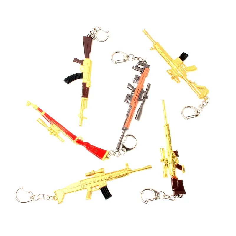 Game Gold Simulation Weapon Model Keychain Male Mini M416 AK47 Gun Key Chain Car Keyring AWM Rifle Sniper Cool Mens Gift
Game Gold Simulation Weapon Model Keychain Male Mini M416 AK47 Gun Key Chain Car Keyring AWM Rifle Sniper Cool Mens Gift