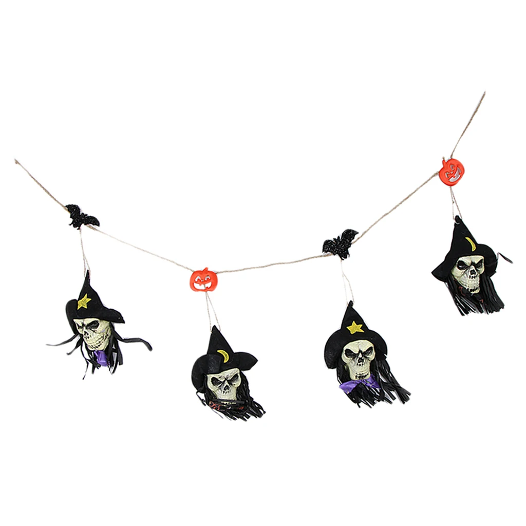 Halloween Skull Skeleton Banner Hanging Garland Party Decoration