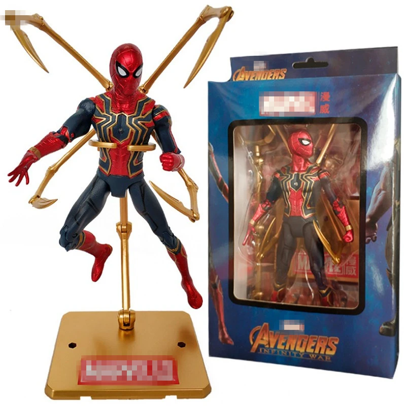 New Ironspider Marvel Avengers Superhero Iron Spider 20cm Spiderman Can Fighting With Support Figure Model Toys for Children
New Ironspider Marvel Avengers Superhero Iron Spider 20cm Spiderman Can Fighting With Support Figure Model Toys for Children