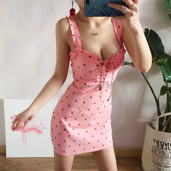 Ruched Ruffles Women Lace Up Wrap Dress Frill Trim Sleeveless Sweet Heart Neck Bodycon Pencil Dresses Low-cut Mini Dress Pink
Ruched Ruffles Women Lace Up Wrap Dress Frill Trim Sleeveless Sweet Heart Neck Bodycon Pencil Dresses Low-cut Mini Dress Pink