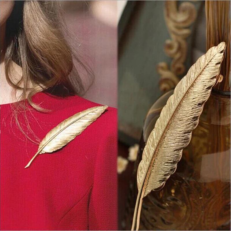 Gold Feather Suit Women Broaches Version Leaves Hijab Pins Wedding Brooch Men Brooches Pins Flower Lapel Pins For Women BR9254
Gold Feather Suit Women Broaches Version Leaves Hijab Pins Wedding Brooch Men Brooches Pins Flower Lapel Pins For Women BR9254
