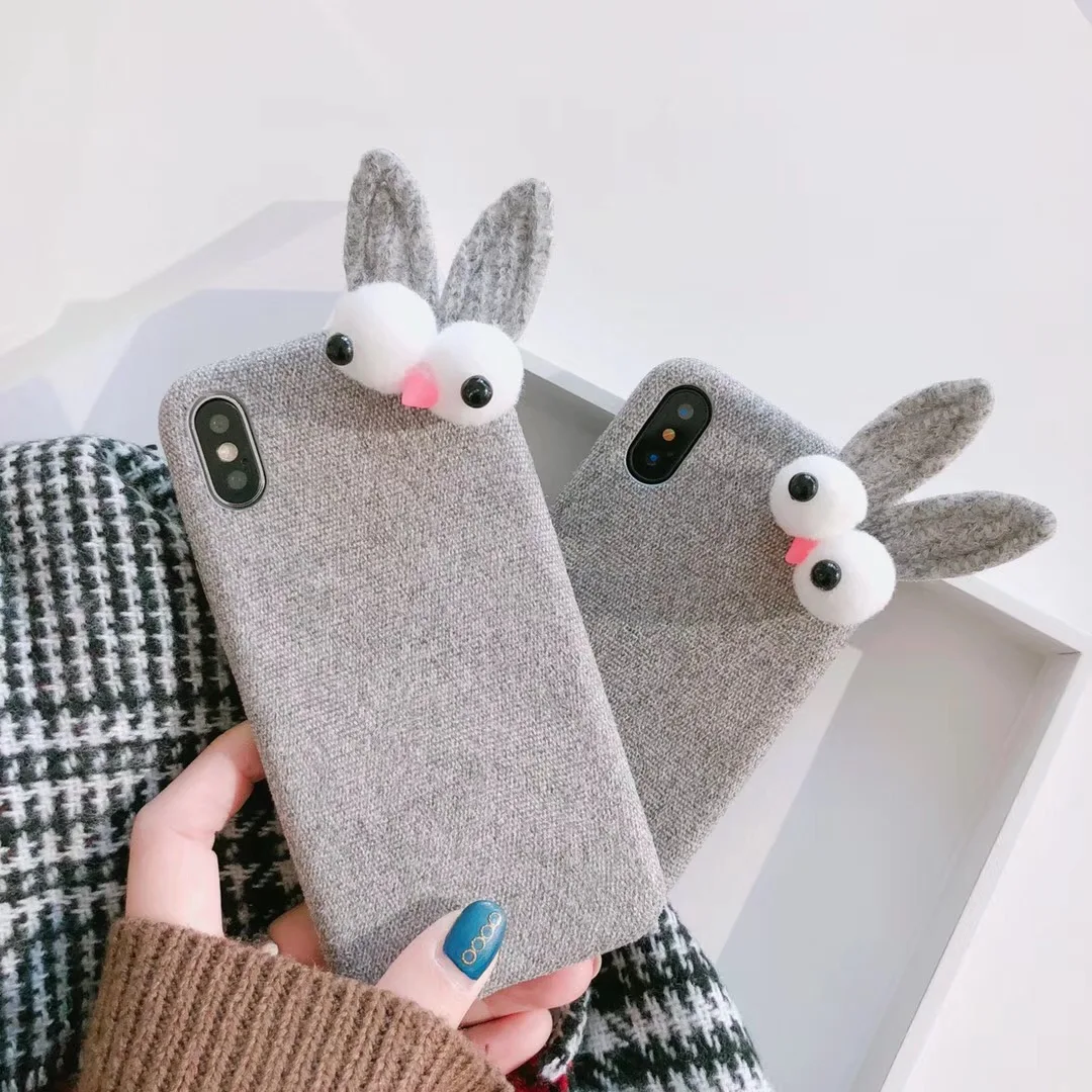 Cute 3D Big Eyes Rabbit Coth Fluffy Covers For iPhone X 10 XS Max XR 7 8 Plus Cartoon Fur Case For iPhone 6 6s Plus Phone Case
Cute 3D Big Eyes Rabbit Coth Fluffy Covers For iPhone X 10 XS Max XR 7 8 Plus Cartoon Fur Case For iPhone 6 6s Plus Phone Case