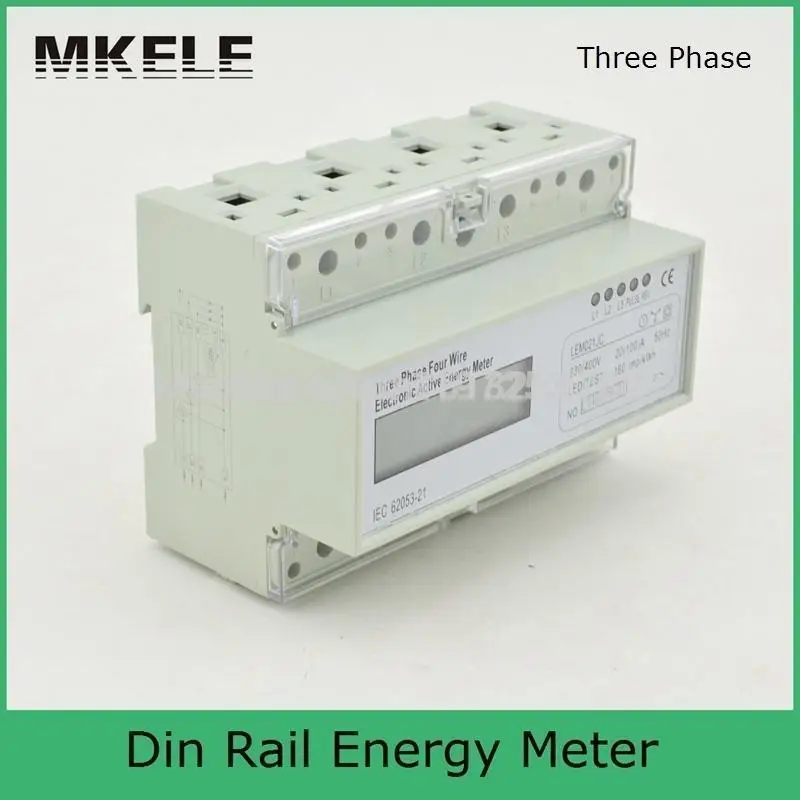 Многоскоростной расчет деления времени 20 (100) A 3*230 V/400 V трехфазный кВт-ч Ватт час Din