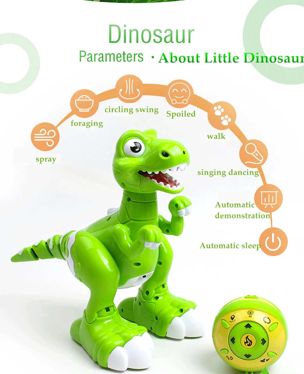 Kunststoff Spritzen Spielzeug Grün Cartoon Dinosaurier Simulation Spielzeug 