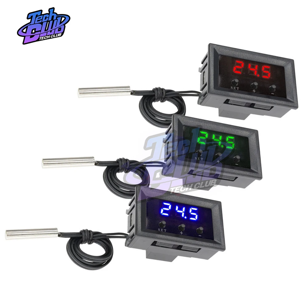W1209 DC 12V Thermostat Thermometer Temperature Controller RGB LED Digital Display with Temperature Cable Temperature Tester
W1209 DC 12V Thermostat Thermometer Temperature Controller RGB LED Digital Display with Temperature Cable Temperature Tester