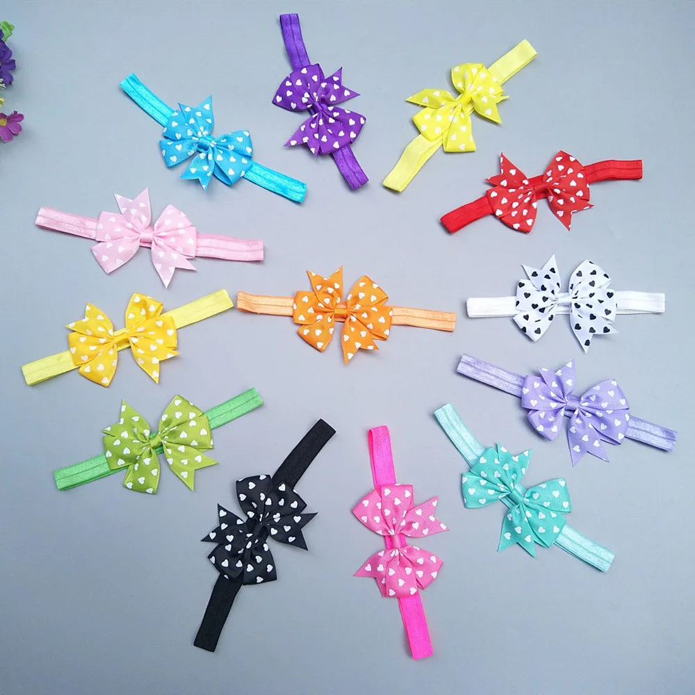 

Baby Bows Headbands Girls Polka Dots Bow Knot Hairband Head Band Infants Newborn Toddlers Gift Tiara Hair Accessories Clothes