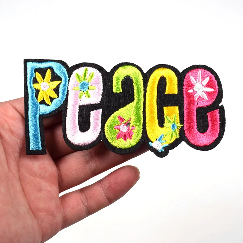 Peace Hippie Logo Patch For Clothing Iron on Embroidered Sew Applique Cute Patch Fabric Badge Garment DIY Apparel Accessories
Peace Hippie Logo Patch For Clothing Iron on Embroidered Sew Applique Cute Patch Fabric Badge Garment DIY Apparel Accessories
