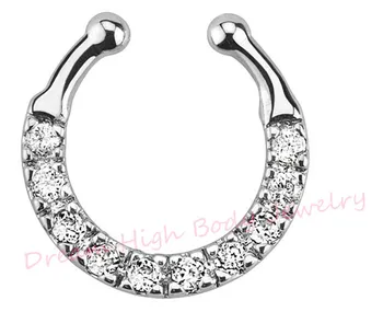 Non Piercing Fake Nose Ring Stud Hoop Septum Crystal Zircon Clear Indian Clip On Nose Ring Body Piercing Jewelry For Women Girl
Non Piercing Fake Nose Ring Stud Hoop Septum Crystal Zircon Clear Indian Clip On Nose Ring Body Piercing Jewelry For Women Girl