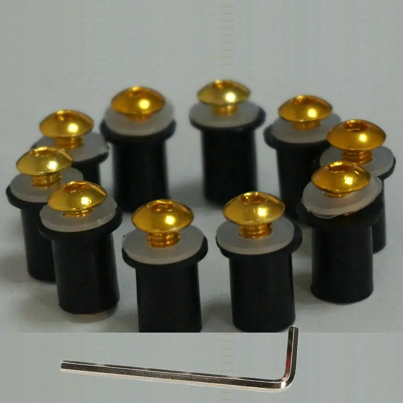 10ps gold M5 Windscreen Bolts Screw Windshield screws bolt Kit Universally fit for SUZUKI GSXR1000 GSXR600 GSXR750 GSXR1300
10ps gold M5 Windscreen Bolts Screw Windshield screws bolt Kit Universally fit for SUZUKI GSXR1000 GSXR600 GSXR750 GSXR1300