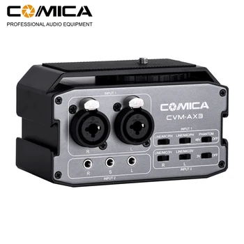 Comica CVM-AX3 XRL 6.35MM 3.5MM Dual Audio Mixer Port Mixer for Canon Nikon DSLR Camera Camcorders Professional Microphone
Comica CVM-AX3 XRL 6.35MM 3.5MM Dual Audio Mixer Port Mixer for Canon Nikon DSLR Camera Camcorders Professional Microphone