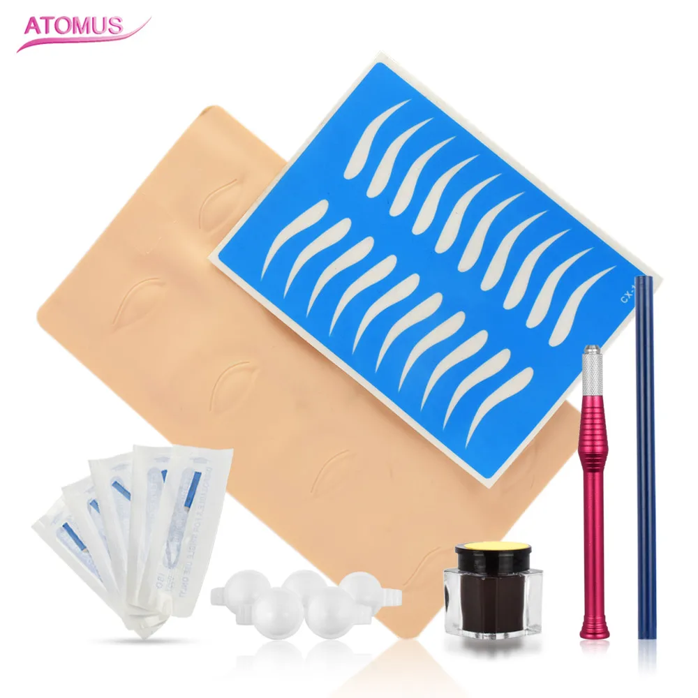 ATOMUS Professional 3D Permanent Eyebrow Tattoo Practice Skin Kit Set Microbladings Manual Pen Tattoo Ink Pigment
ATOMUS Professional 3D Permanent Eyebrow Tattoo Practice Skin Kit Set Microbladings Manual Pen Tattoo Ink Pigment
