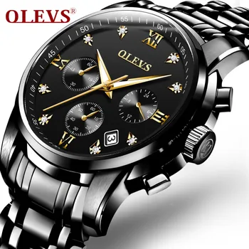 Men's watches top brand luxury OLEVS Chronograph Men Sports Clock Wrist Watch Waterproof Steel Quartz relogio masculino 2017 New
Men's watches top brand luxury OLEVS Chronograph Men Sports Clock Wrist Watch Waterproof Steel Quartz relogio masculino 2017 New